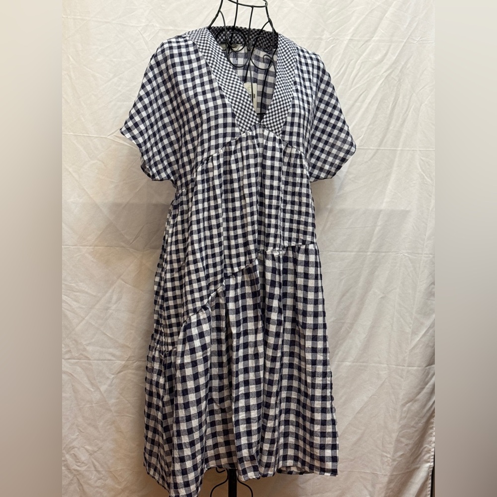 151 - Anthropologie Black and White Gingham Dress